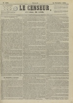 Le Censeur : journal de Lyon, politique, industriel et littéraire, N°4370, pp. 1