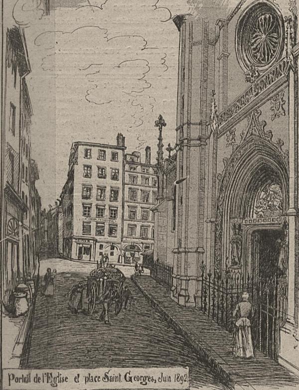 La Place et l'église Saint-Georges