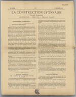La Construction lyonnaise N°7, pp. 1