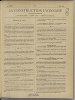 La Construction lyonnaise N°1, pp. 3