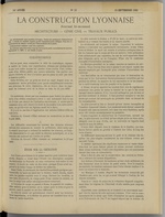 La Construction lyonnaise N°10, pp. 1