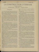 La Construction lyonnaise N°13, pp. 1