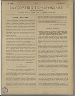 La Construction lyonnaise N°1, pp. 1