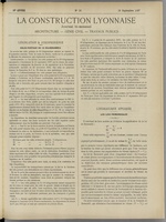 La Construction lyonnaise N°18, pp. 1