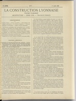 La Construction lyonnaise N°7, pp. 1
