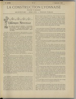 La Construction lyonnaise N°17, pp. 1