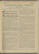 La Construction lyonnaise N°3, pp. 1