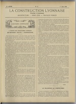 La Construction lyonnaise N°11, pp. 1