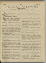 La Construction lyonnaise N°19, pp. 1