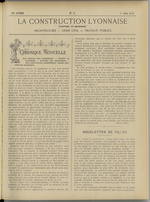 La Construction lyonnaise N°11, pp. 1