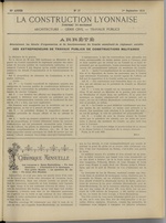 La Construction lyonnaise N°17, pp. 1