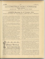 La Construction lyonnaise N°3, pp. 1