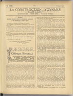 La Construction lyonnaise N°7, pp. 1