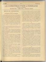 La Construction lyonnaise N°14, pp. 1