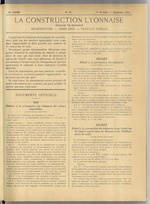 La Construction lyonnaise N°15, pp. 1