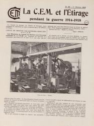 La Cem et l'étirage pendant la guerre 1914-1918, N°96