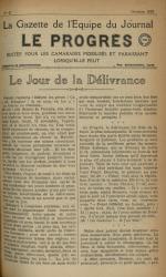 La Gazette de l'équipe du journal Le Progrès, N°47