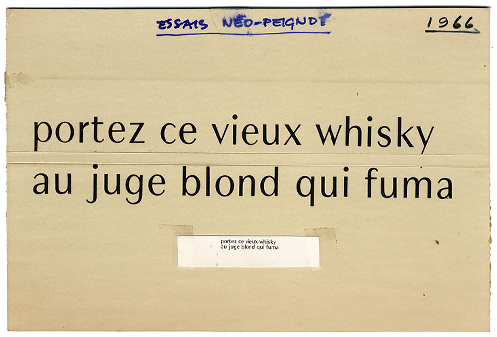Néo-Peignot, 1966