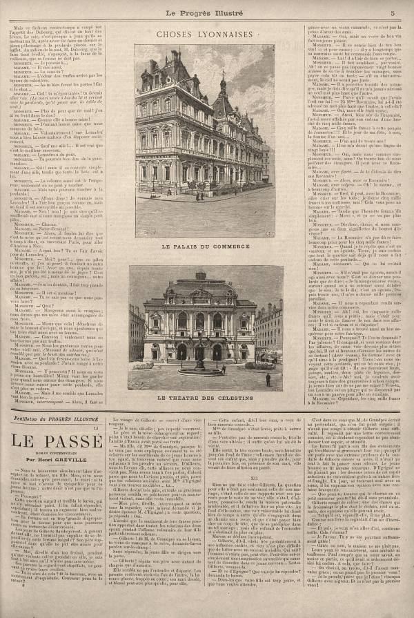 Le Palais du commerce, le Théâtre des Célestins : choses lyonnaises
