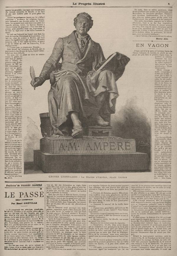 La statue d'Ampère, place Ampère : choses lyonnaises