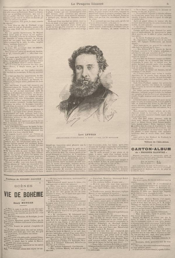 Lord Lytton, ambassadeur d'Angleterre.