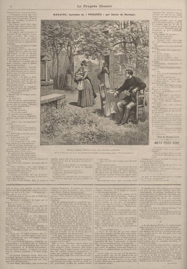 Marâtre, feuilleton du Progrès par Xavier de Montépin