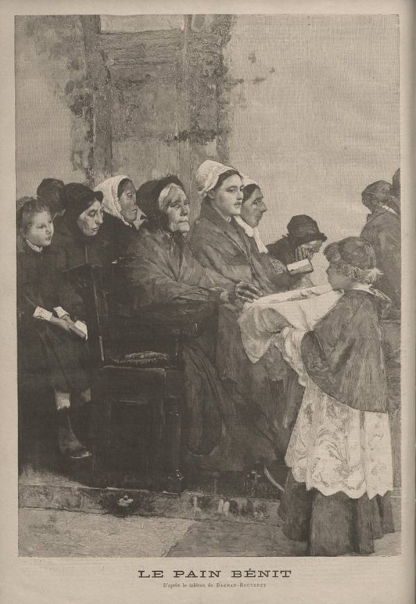Le pain bénit, d'après un tableau de Dagnan-Bouveret