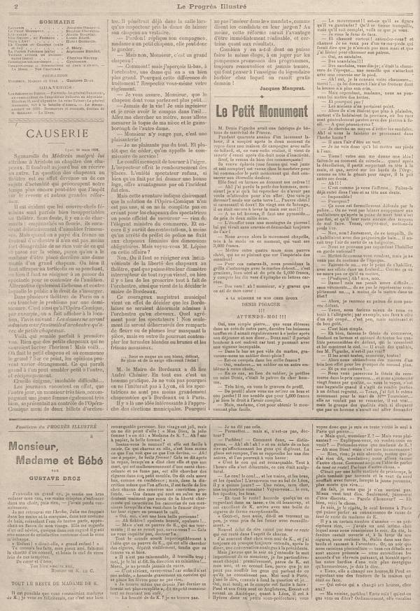 
						Affichage en mode lecture de la page
					