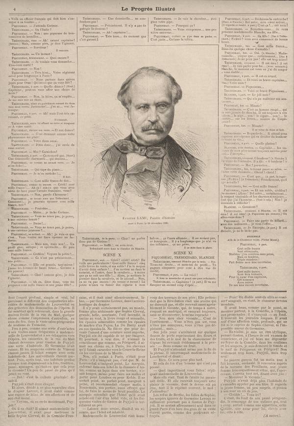 Eugène Lami,  peintre d'histoire, mort à Paris, 1er décembre 1890