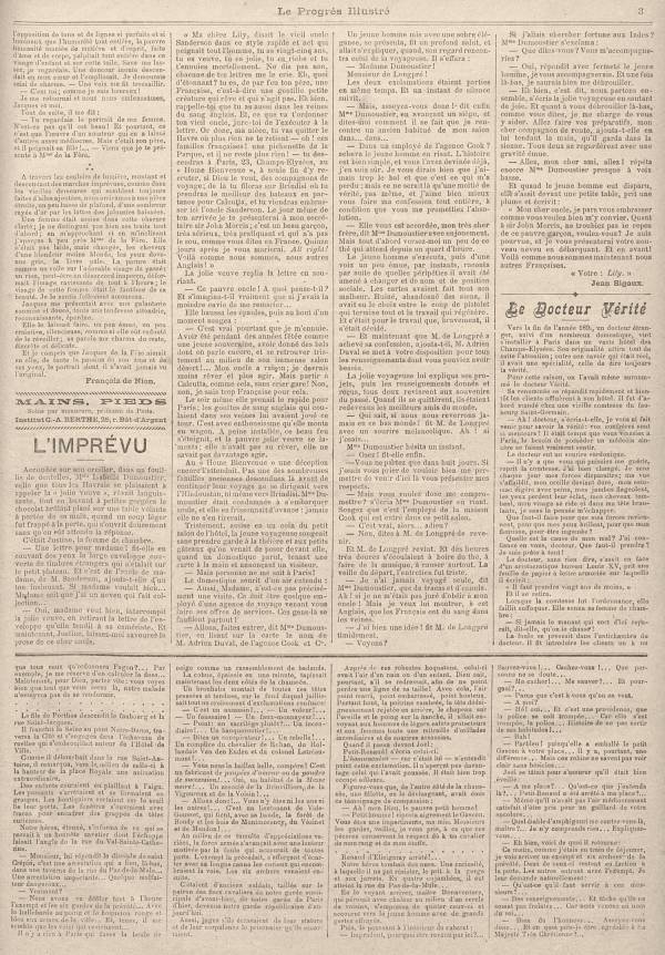 
						Affichage en mode lecture de la page
					