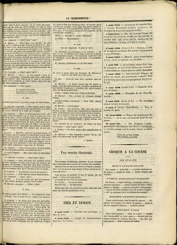 
						Affichage en mode lecture de la page
					