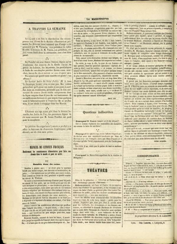 
						Affichage en mode lecture de la page
					