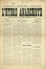 L'HYDRE ANARCHISTE, Première Année - N°1