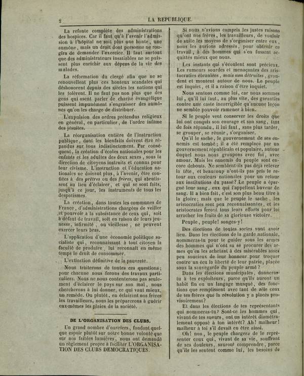 
						Affichage en mode lecture de la page
					