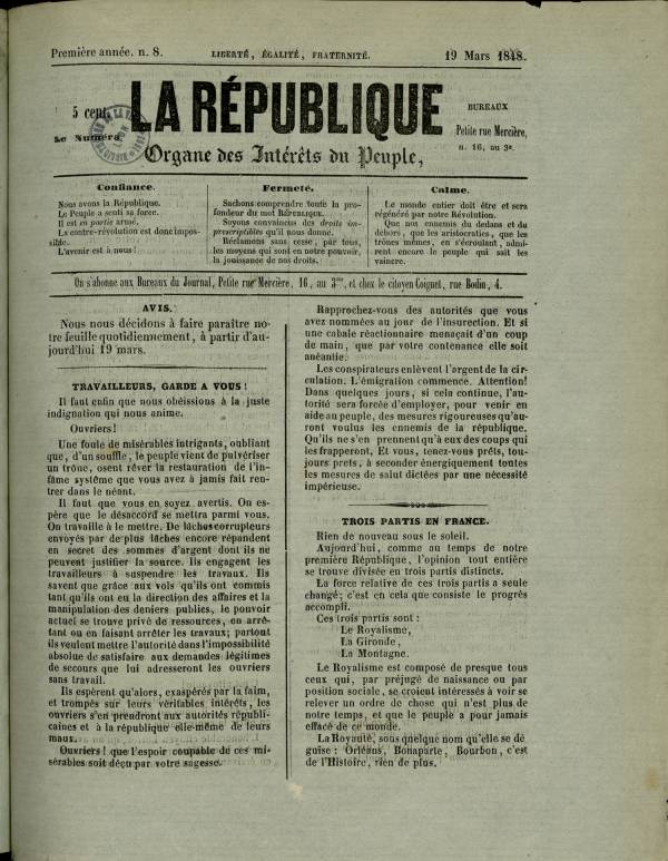 
						Affichage en mode lecture de la page
					