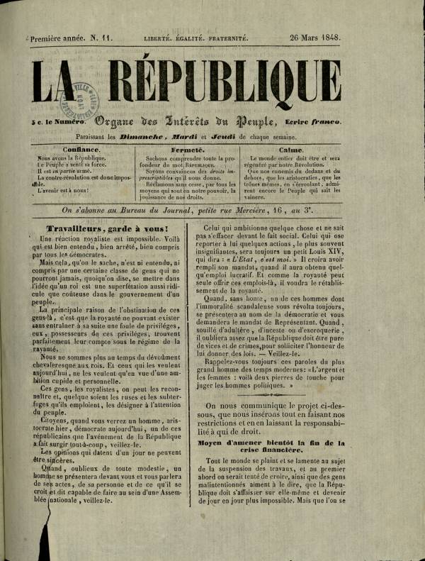 
						Affichage en mode lecture de la page
					