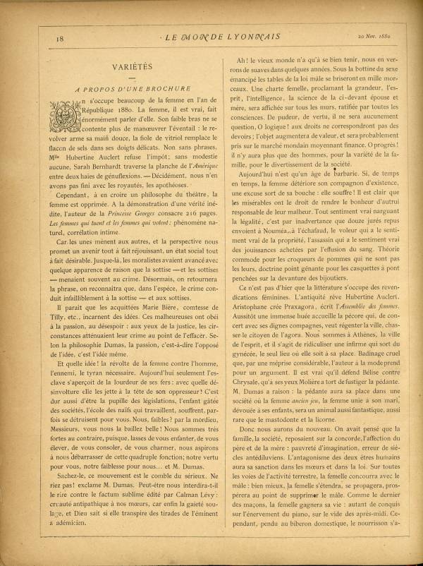 
						Affichage en mode lecture de la page
					