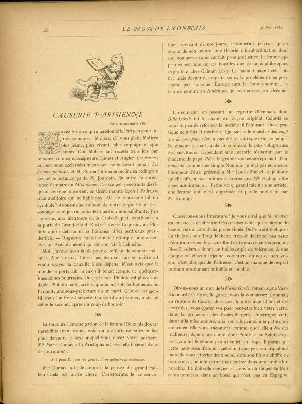 
						Affichage en mode lecture de la page
					