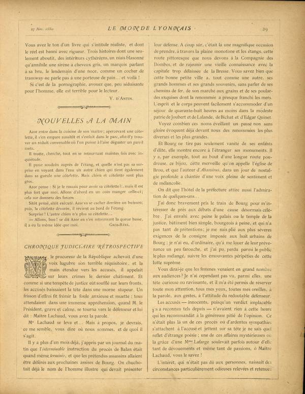 
						Affichage en mode lecture de la page
					