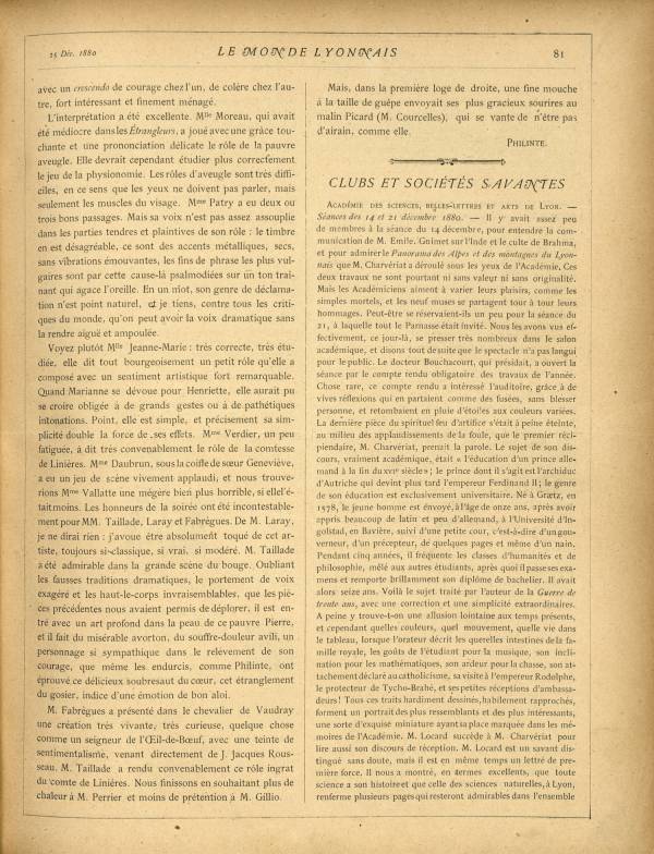 
						Affichage en mode lecture de la page
					