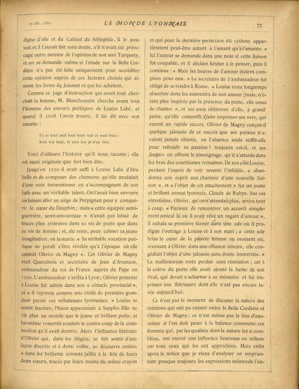 
						Affichage en mode lecture de la page
					
