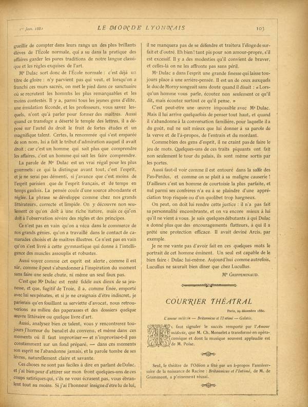 
						Affichage en mode lecture de la page
					