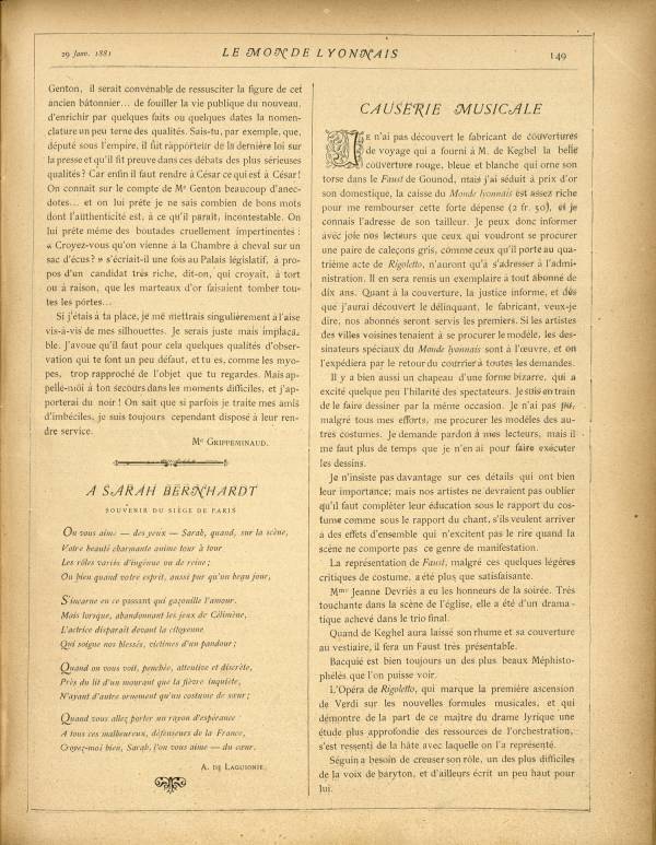 
						Affichage en mode lecture de la page
					