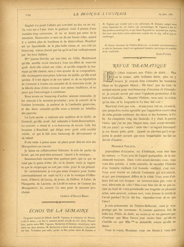 
						Affichage en mode lecture de la page
					