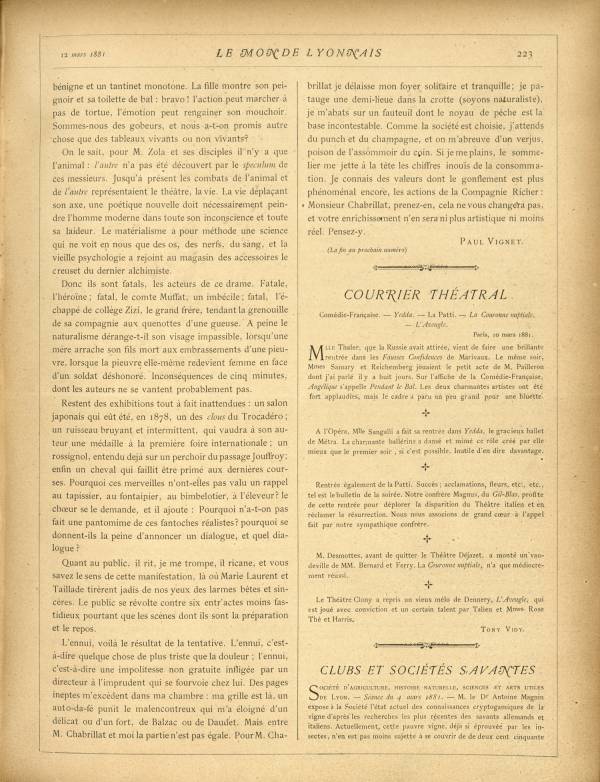 
						Affichage en mode lecture de la page
					