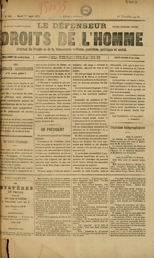 
						Affichage en mode lecture de la page
					