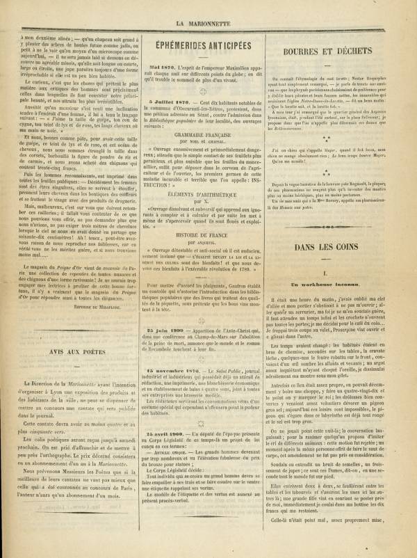 
						Affichage en mode lecture de la page
					