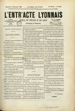 L'ENTR'ACTE LYONNAIS, Trente Troisième Année - N°1412