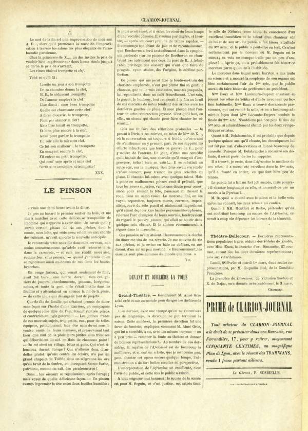 
						Affichage en mode lecture de la page
					
