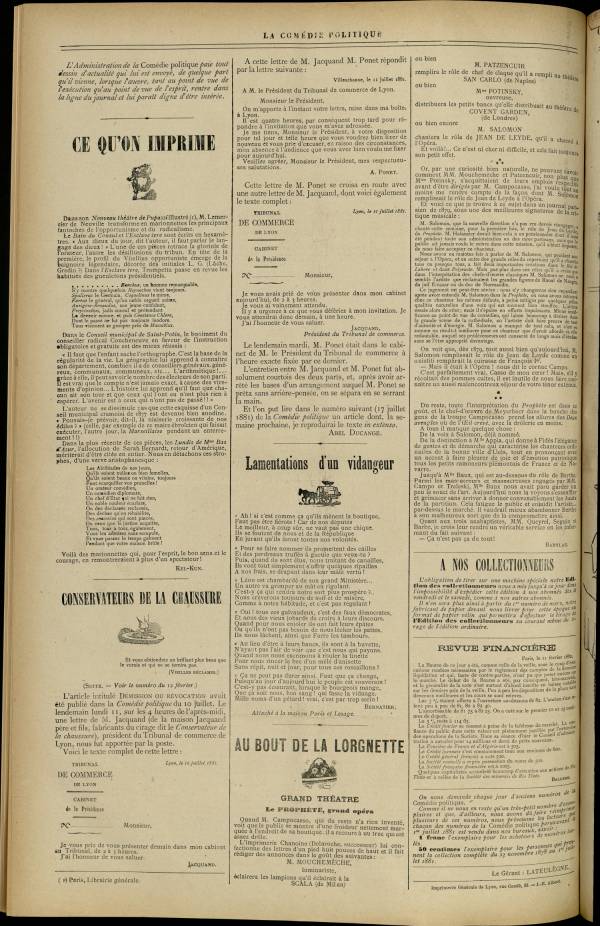 
						Affichage en mode lecture de la page
					